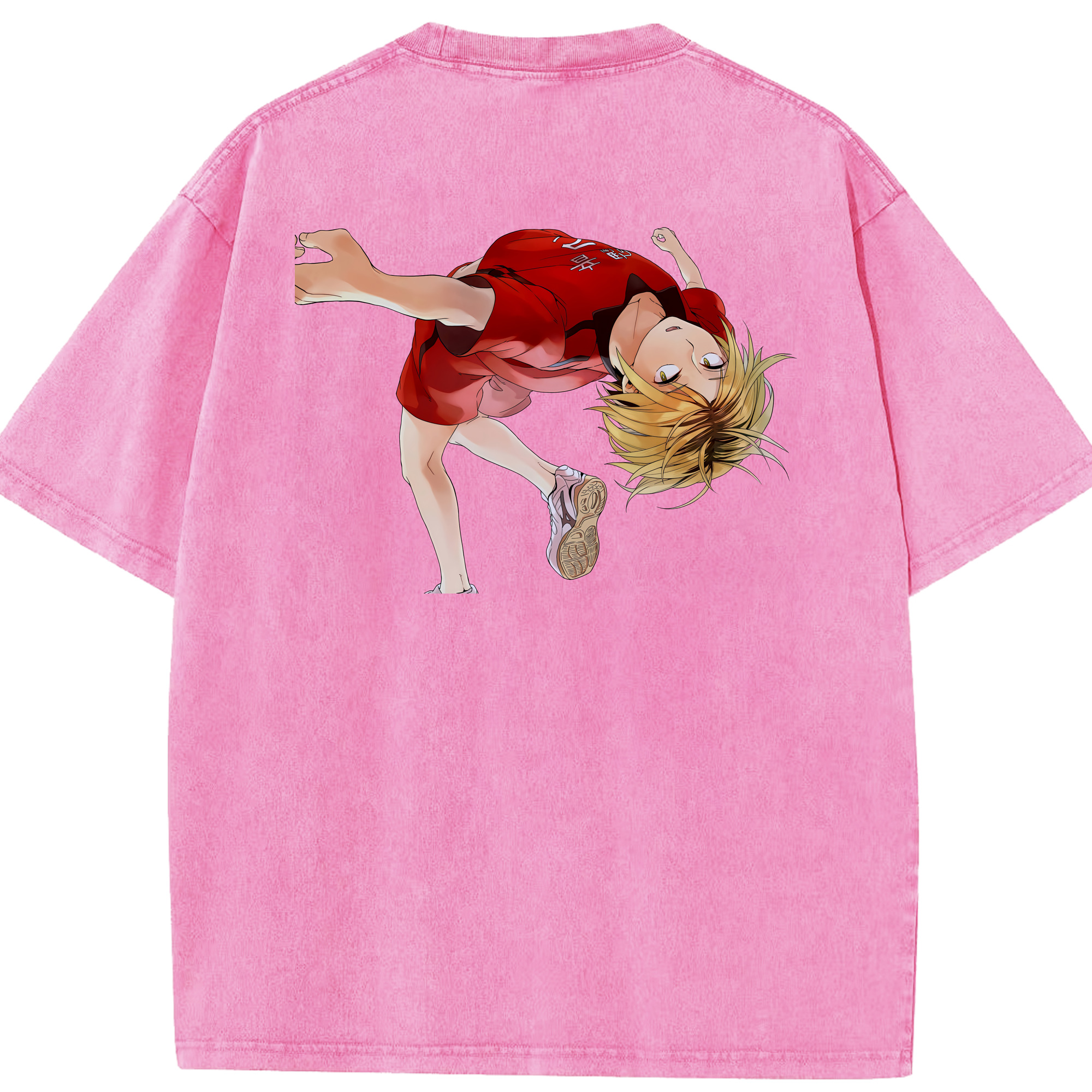 （画像用） ハイキュー!! Haikyu!! 綿100% ヴィンテージ風 半袖Tシャツ（背面プリント）